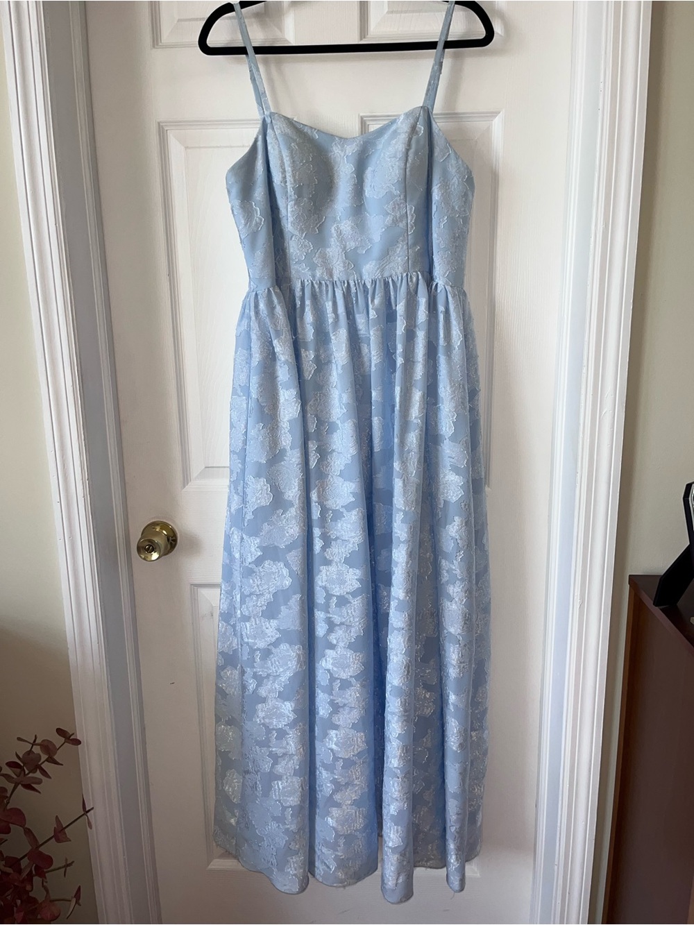 Azazie Light Blue Floral Lace wedding bridesmaid formal Dress